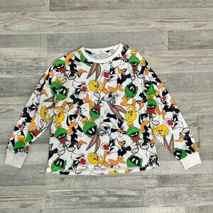 Looney Tunes All Over Print Character Long Sleeve Women's Top I12